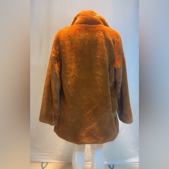 Calvin Klein Warm Brown Faux Fur Jacket - Picture 4 of 10